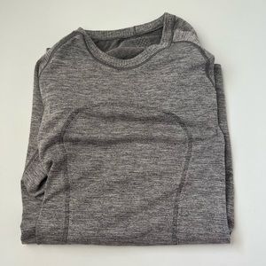 Sparkly grey lululemon long sleeve